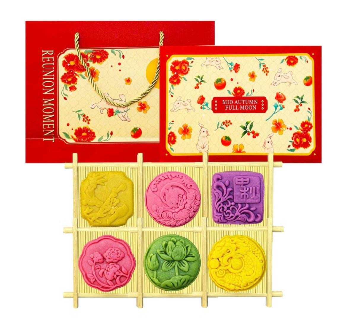 Mooncake Gift Box 6pcs Seasonal Mid-Autumn Flavors 300 g